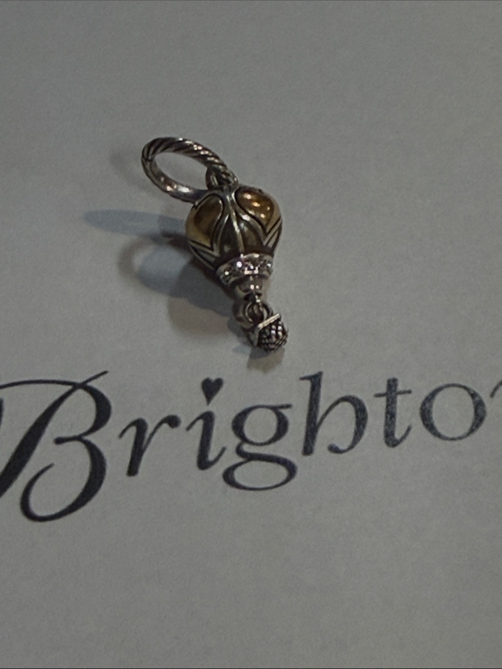 Brighton Love Flight Two-Tone Heart Hot Air Balloon Charm - Picture 4 of 9